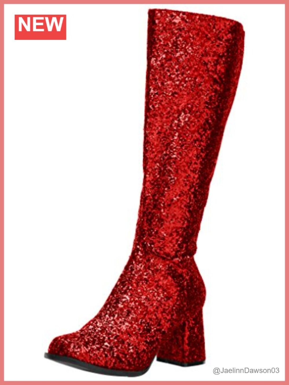 Knee-High Gogo Boots Leather Square Toe Block Heel Halloween Costume
